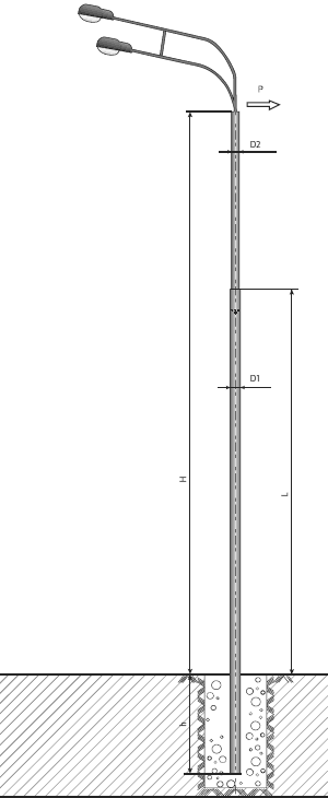 Опора силовая прямостоечная трубчатая СП-700-9,0/11,0-02-ц от компании ГЕН-СНАБ